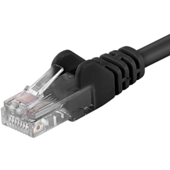 Premiumcord Patch kabel UTP RJ45-RJ45 level 5e 0.25m černá SPUTP002C