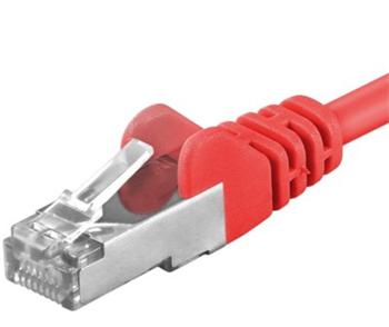 Premiumcord Patch kabel CAT6a S-FTP, RJ45-RJ45, AWG 26/7 0,25m červená SP6ASFTP002R