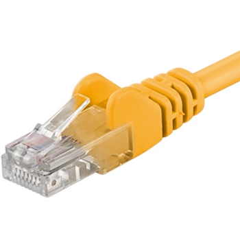 Premiumcord Patch kabel UTP RJ45-RJ45 level 5e 1,5m, žlutá SPUTP015Y