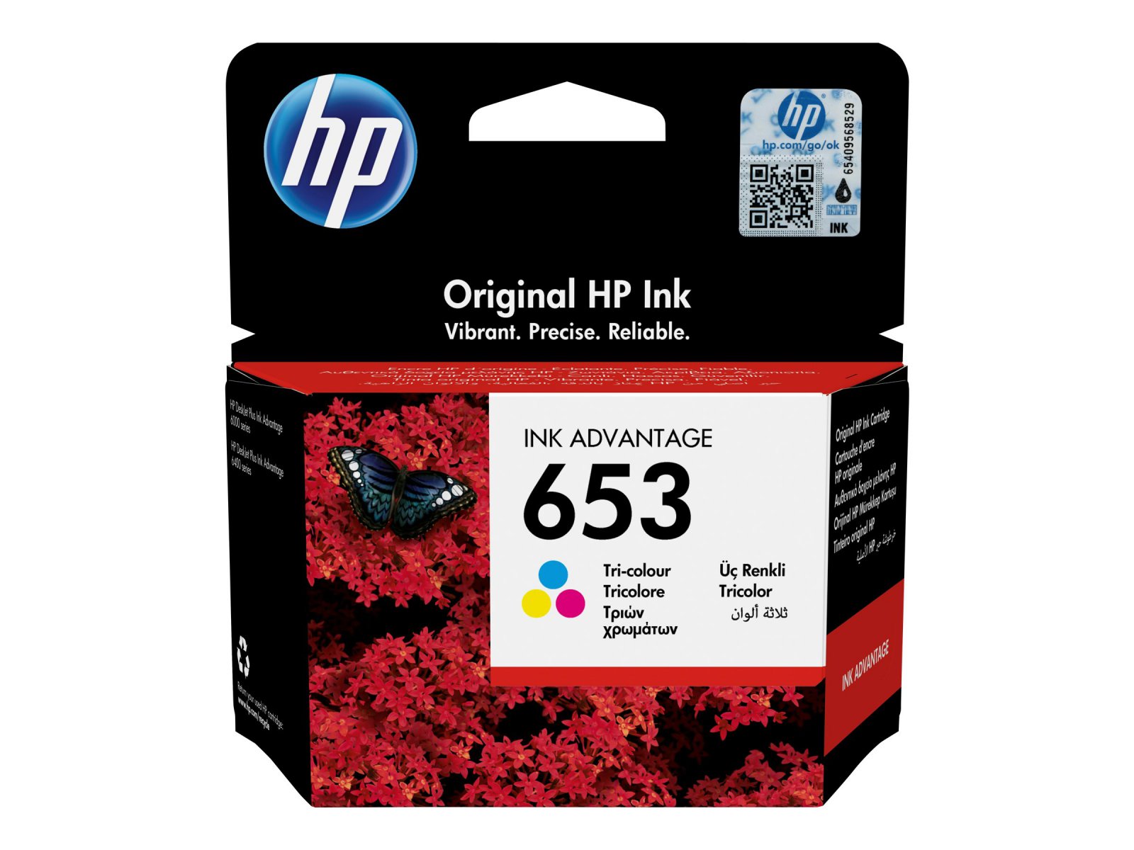 HP 653 Tri-color Original Ink Advantage Cartridge (200 pages) 3YM74AE