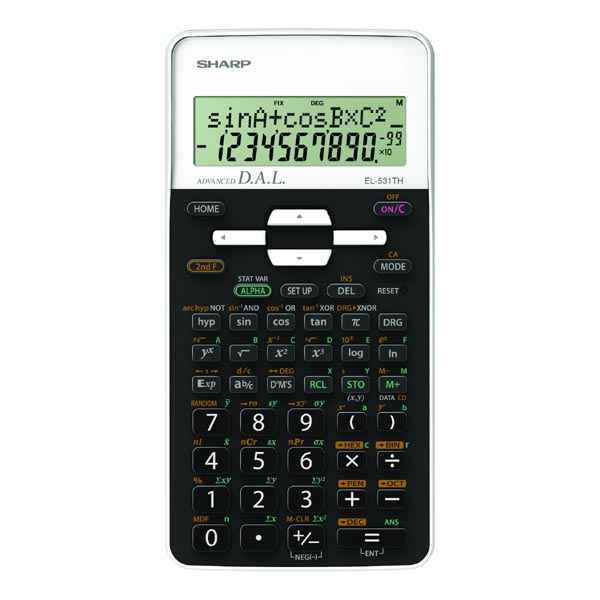 Sharp kalkulačka - EL531THWH - bílá - box