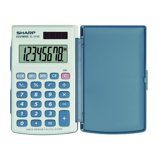Sharp kalkulačka - EL243S - šedo-modrá