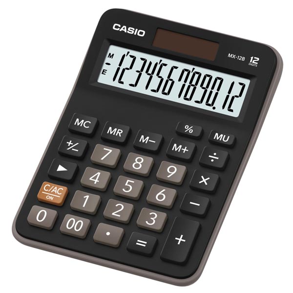 Casio kalkulačka MX 12 B BK, Stolní kalkulátor