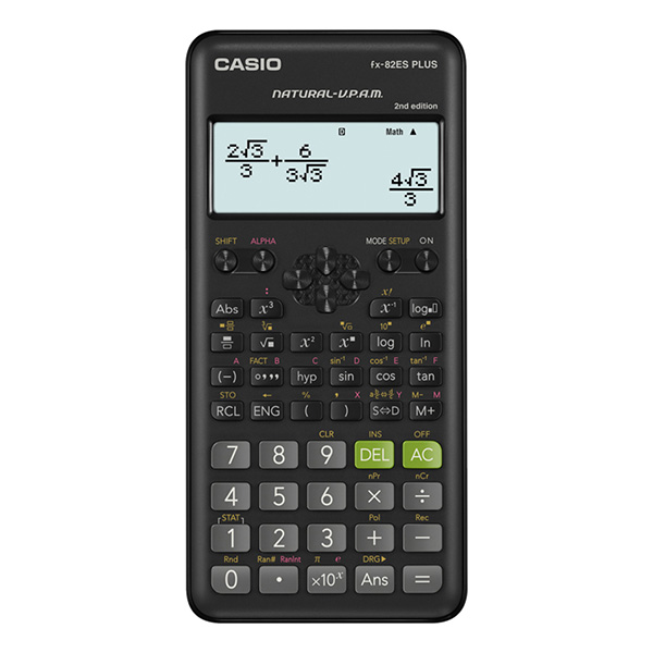 Casio Kalkulačka FX 82 ES PLUS 2E, černá, školní FX 82 ES PLUS E2
