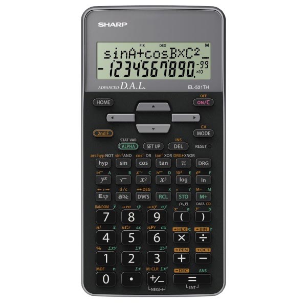 Sharp Kalkulačka EL-531THGY, černá, školní EL531THGY