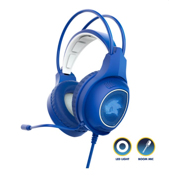 Energy Sistem ENERGY Gaming Headphones ESG 2 Sonic, herní sluchátka s bílým LED osvětlením a podobiznou legendárního ježka Sonica 453320