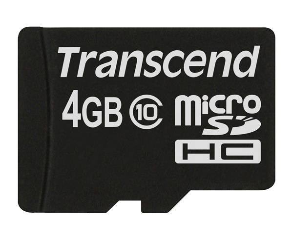 Transcend Premium 4GB microSDHC UHS-I Class10 20MB/s MLC TS4GUSDC10