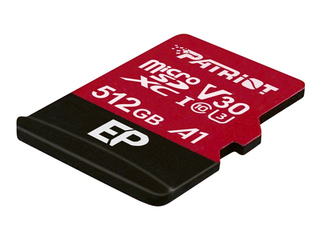 Patriot 512GB microSDXC V30 A1, class 10 U3 100/80MB/s + adapter PEF512GEP31MCX
