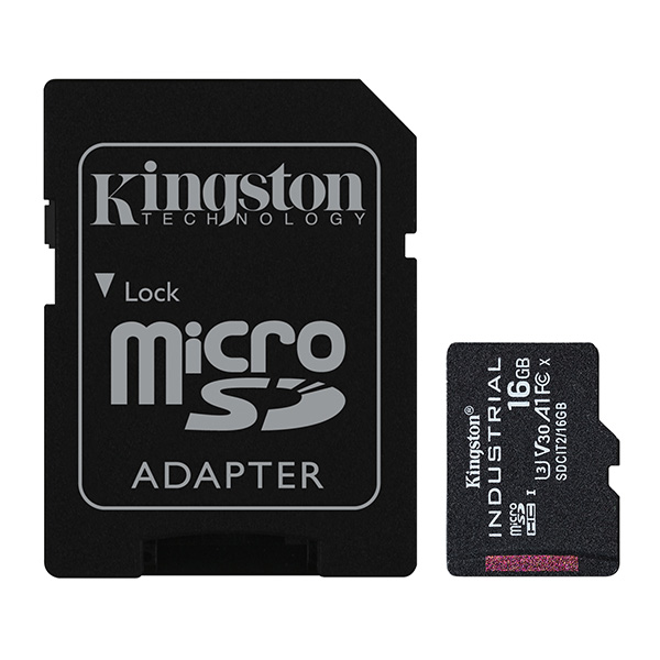 Kingston 16GB microSDHC Industrial C10, A1, pSLC s adaptérem SDCIT2/16GB