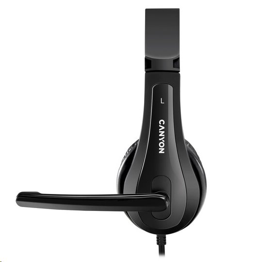 Canyon headset CHSU-1, lehký, USB připojení, černá CNS-CHSU1B