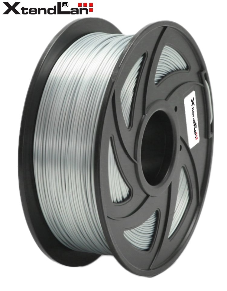 Xtendlan PLA filament 1,75mm lesklý stříbrný 1kg 3DF-PLA1.75-SSL 1KG