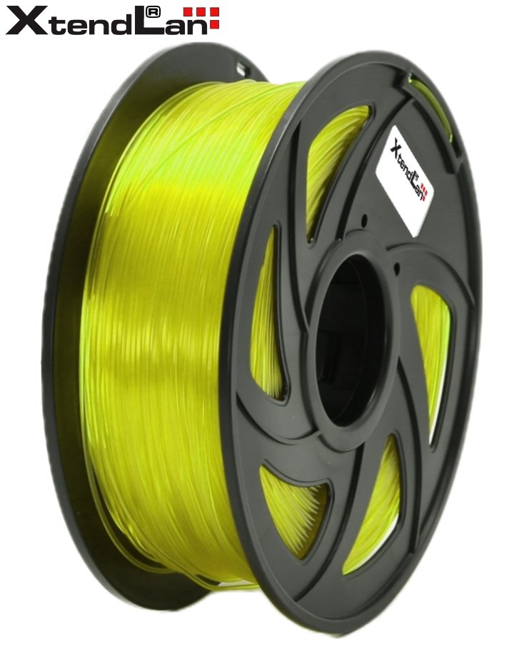 Xtendlan PLA filament 1,75mm průhledný žlutý 1kg 3DF-PLA1.75-TYL 1KG