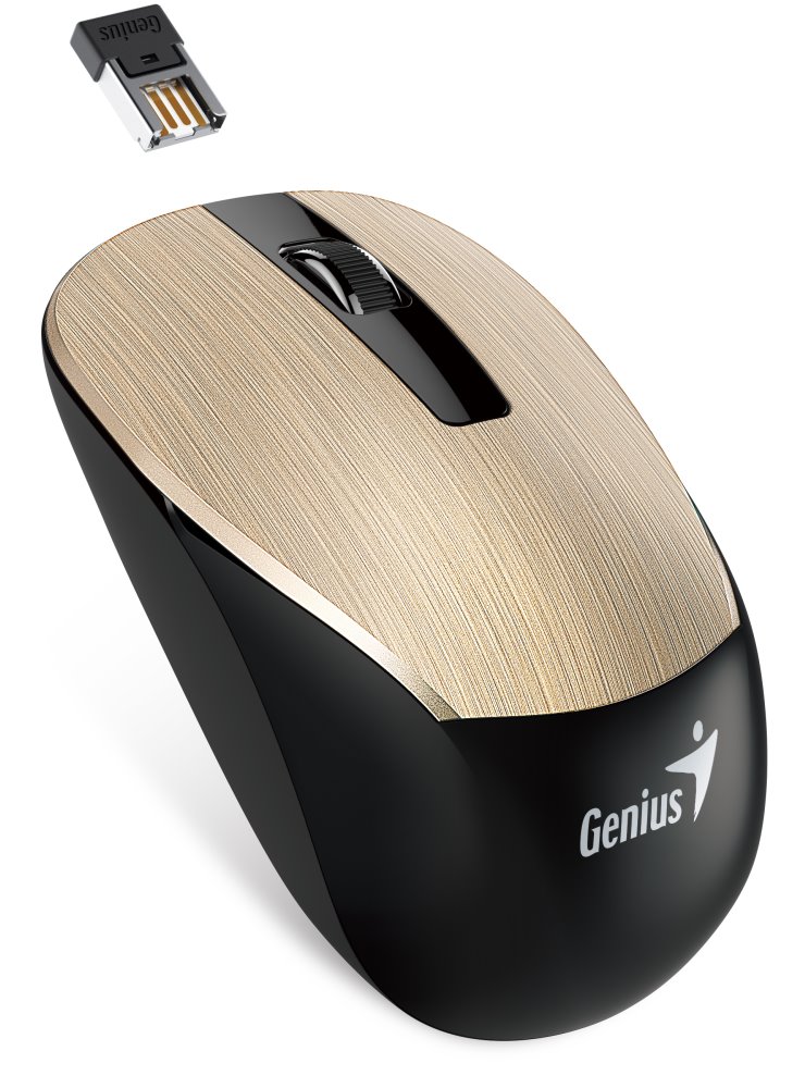 Genius NX-7015, 1600 dpi, Blue-Eye senzor, bezdrátová, zlatá 31030019402
