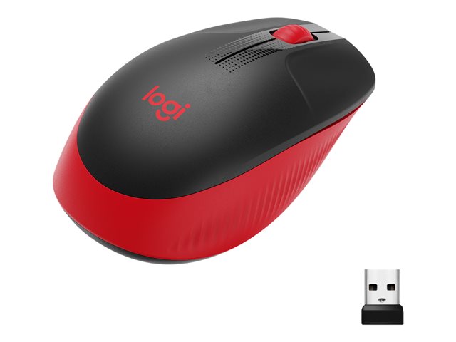 Logitech M190 Full-size wireless mouse - RED - EMEA 910-005908