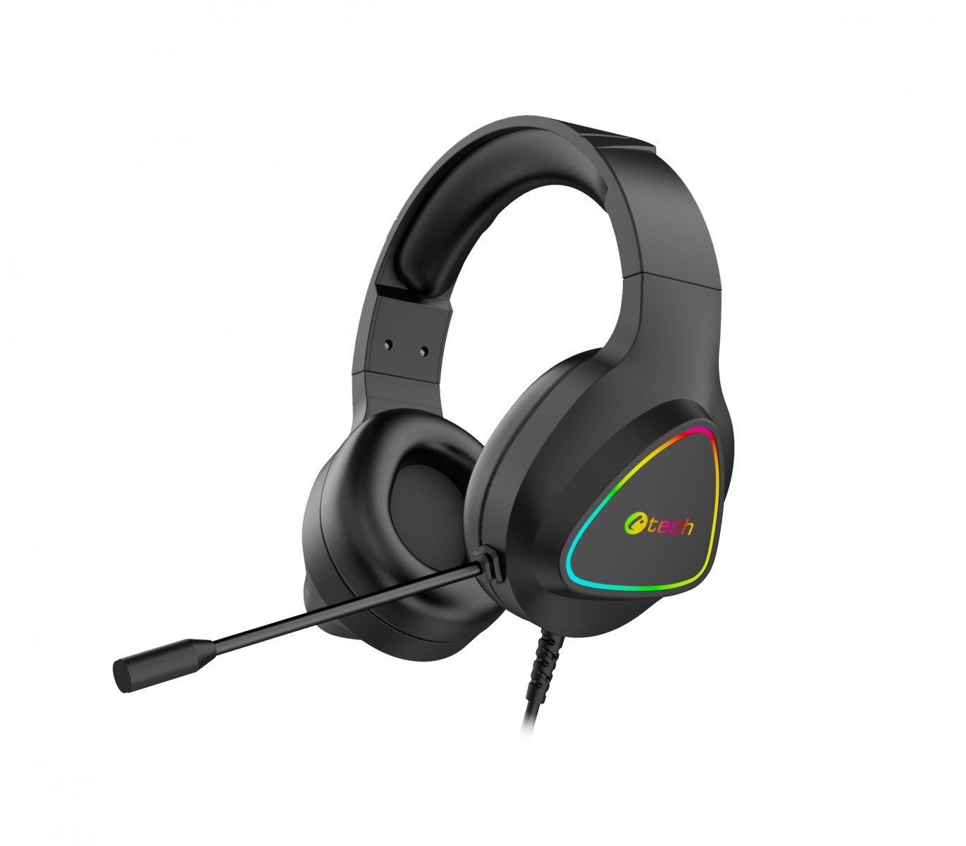 C-Tech Herní sluchátka Midas (GHS-17BK), casual gaming, RGB podsvícení, černá