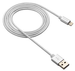 Canyon nabíjecí kabel Lightning MFI-3. opletený, Apple certifikát, délka 1m, perleťově bílá CNS-MFIC3PW