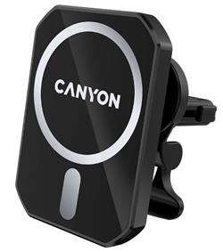 Canyon držák do ventilace auta MagSafe CM-15 pro iPhone12/13, magnetický, wireless nabíjení 15W, USB-C CNE-CCA15B01