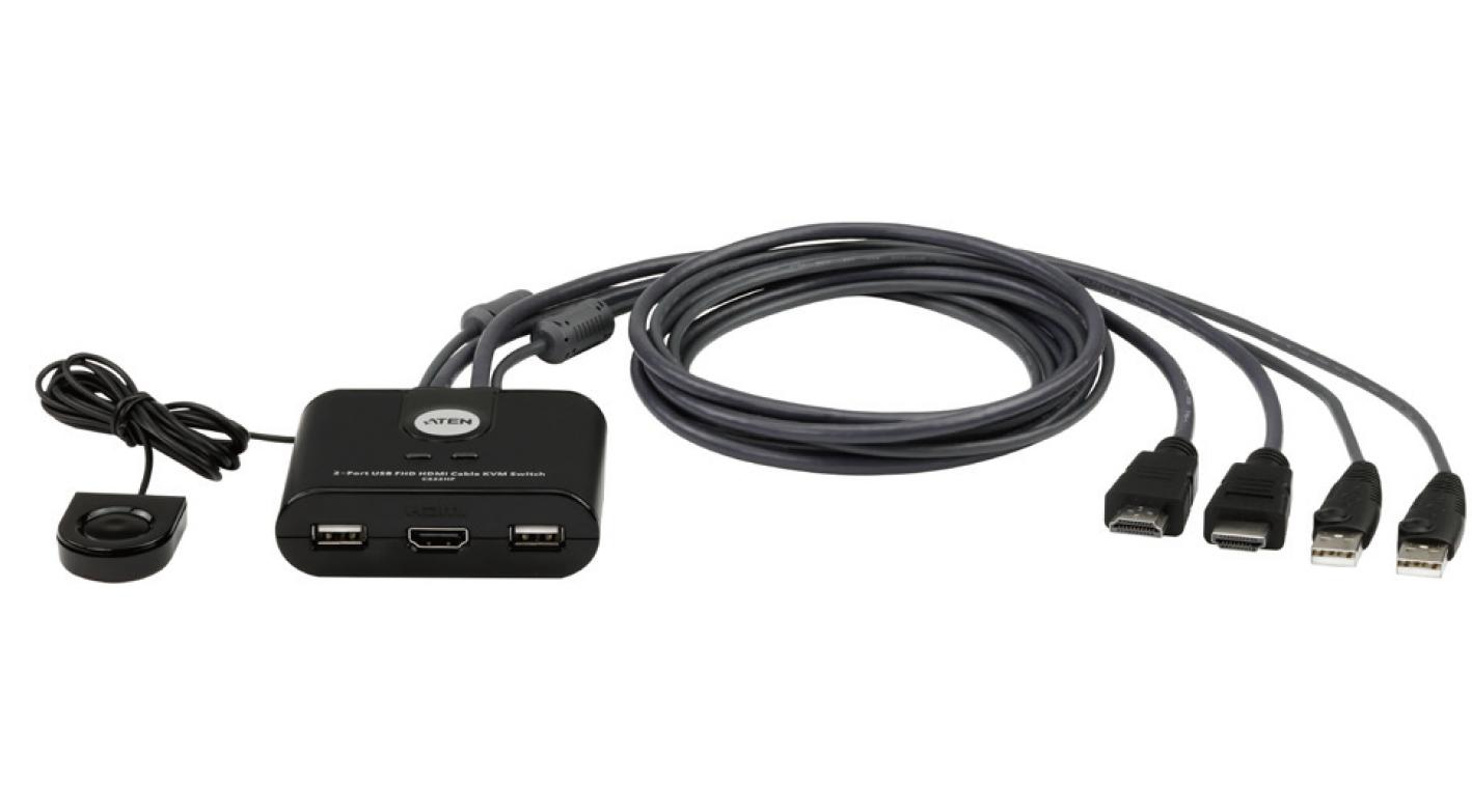 Premiumcord ATEN 2-port HDMI KVM USB mini CS22HF-AT