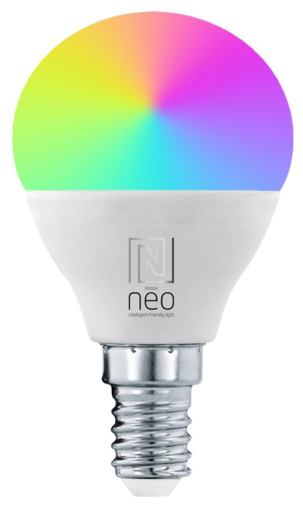 Immax NEO LITE SMART LED žárovka E14 6W RGB+CCT barevná a bílá, stmívatelná, Wi-Fi, P45, TUYA 07745L