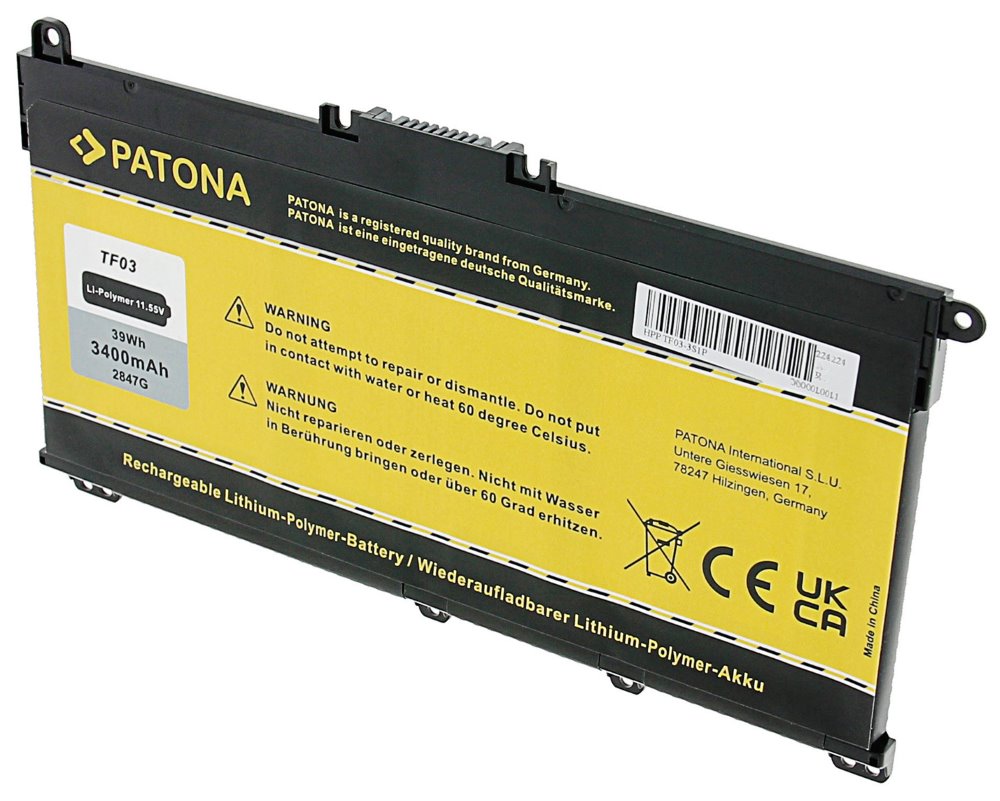Patona baterie pro ntb HP Pavilion 14-BF/15-CC 3400mAh Li-Pol 11,55V TF03XL PT2847