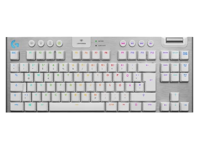 Logitech Mechanical Gaming Keyboard G915 TKL Tenkeyless LIGHTSPEED Wireless RGB - Tactile - WHITE - CZ/SK 920-009664