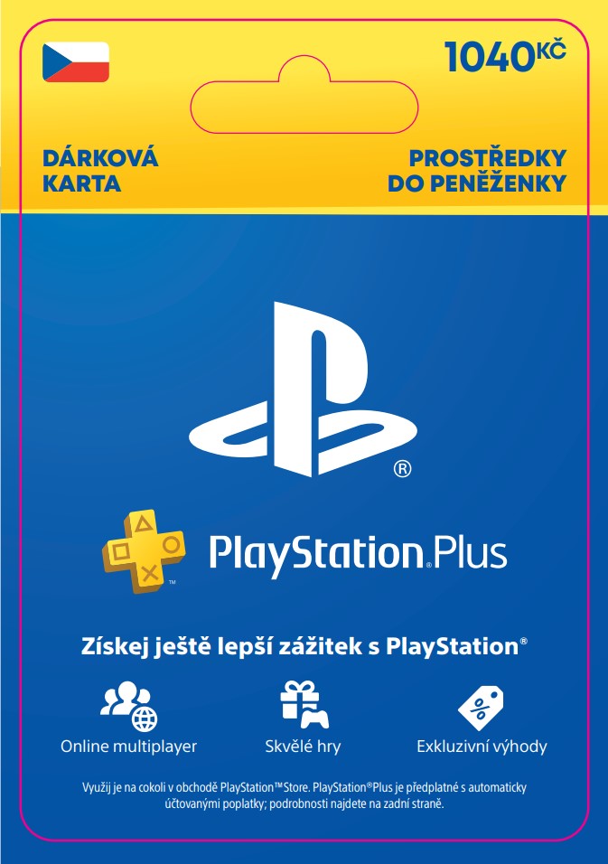 ESD CZ PlayStation Store el. peněženka - 1040 Kč SCEE-CZ-00104000