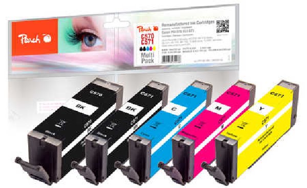 Peach kompatibilní cartridge Canon PGI-570/CLI-571 MultiPack, bk, pbk, c, m, y 320133