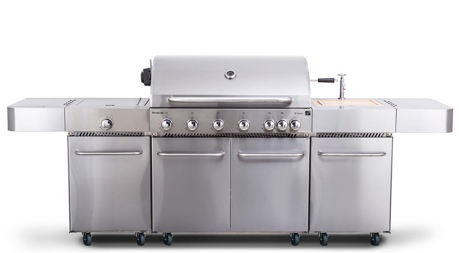 G21 Plynový gril Nevada BBQ kuchyně Premium Line, 8 hořáků + zdarma redukční ventil GA-BBQNVD
