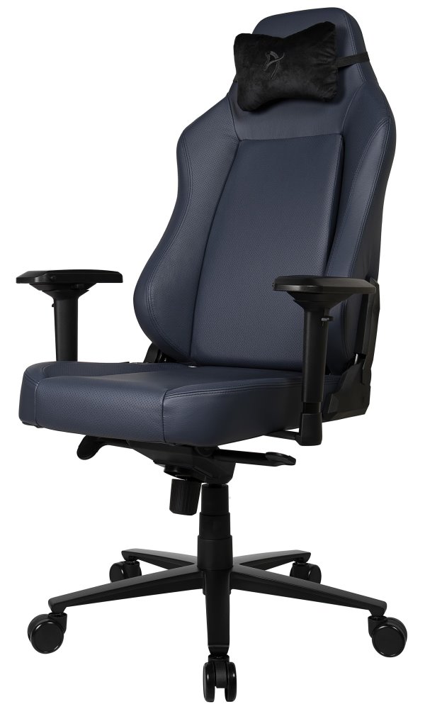 Arozzi herní židle PRIMO Full Premium Leather Ocean, 100% přírodní italská kůže/ tmavě šedomodrá PRIMO-PREM-OC