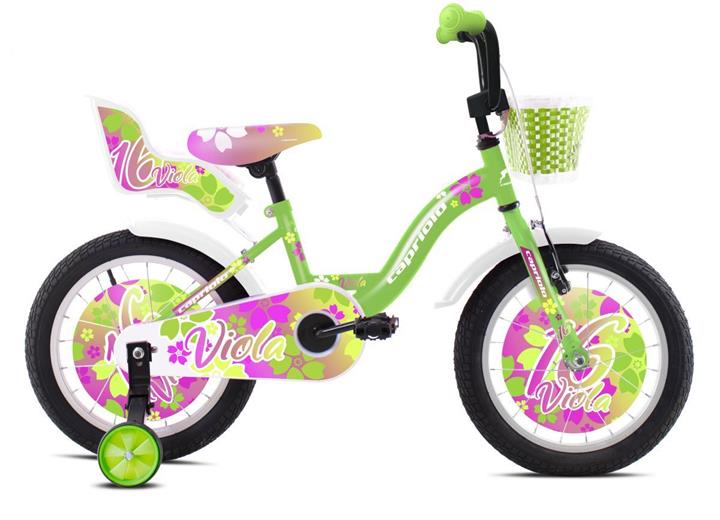 Capriolo Dětské jízdní kolo BMX 16'' VIOLA růžovo-zelené 921109-16