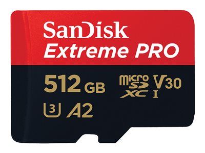 Sandisk Extreme PRO microSDXC 512GB 200MB/s+ada. SDSQXCD-512G-GN6MA