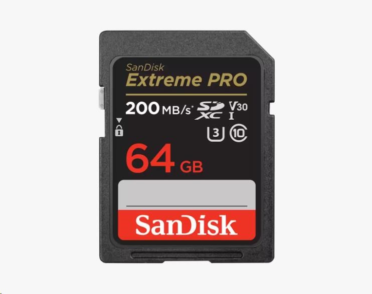 Sandisk Extreme PRO SDXC 64GB 200MB/s V30 UHS-I SDSDXXU-064G-GN4IN