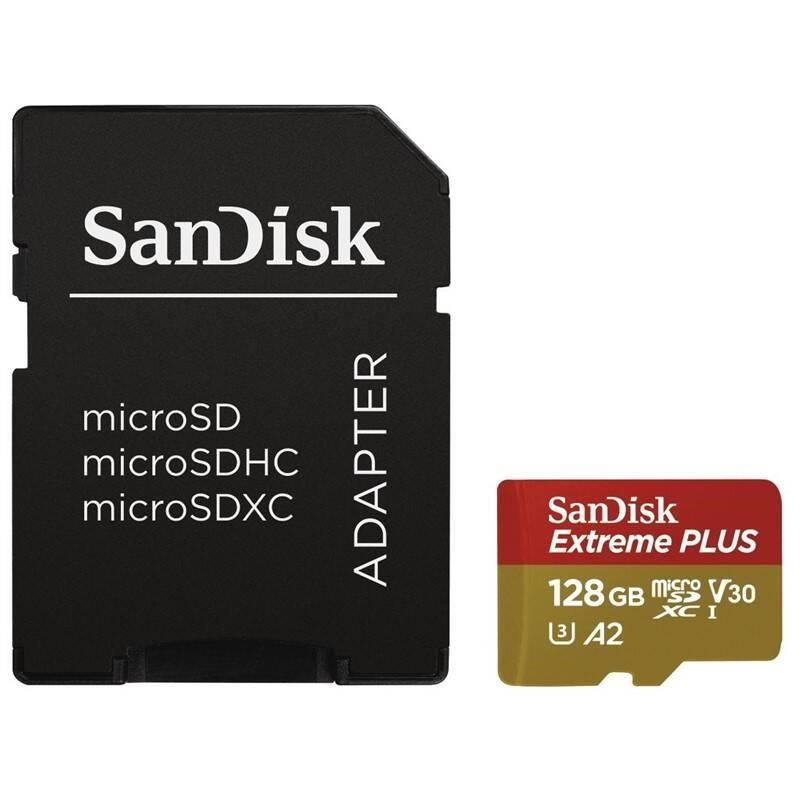 Sandisk Extreme PLUS microSDXC 128GB 200MB/s +ada. SDSQXBD-128G-GN6MA