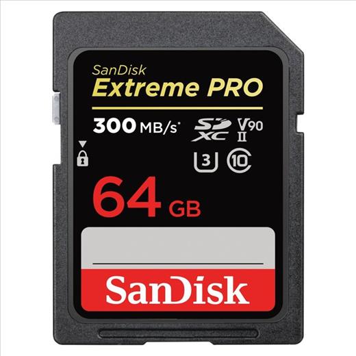 Sandisk Extreme PRO SDXC 64GB 300MB/s V90 UHS-II SDSDXDK-064G-GN4IN