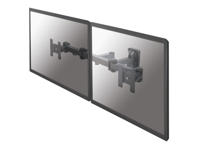 NewStar NEOMOUNTS BY FPMA-W960D Dual Wall for flatscreens 10-27inch 3 pivots tiltable rotatable swivelable black