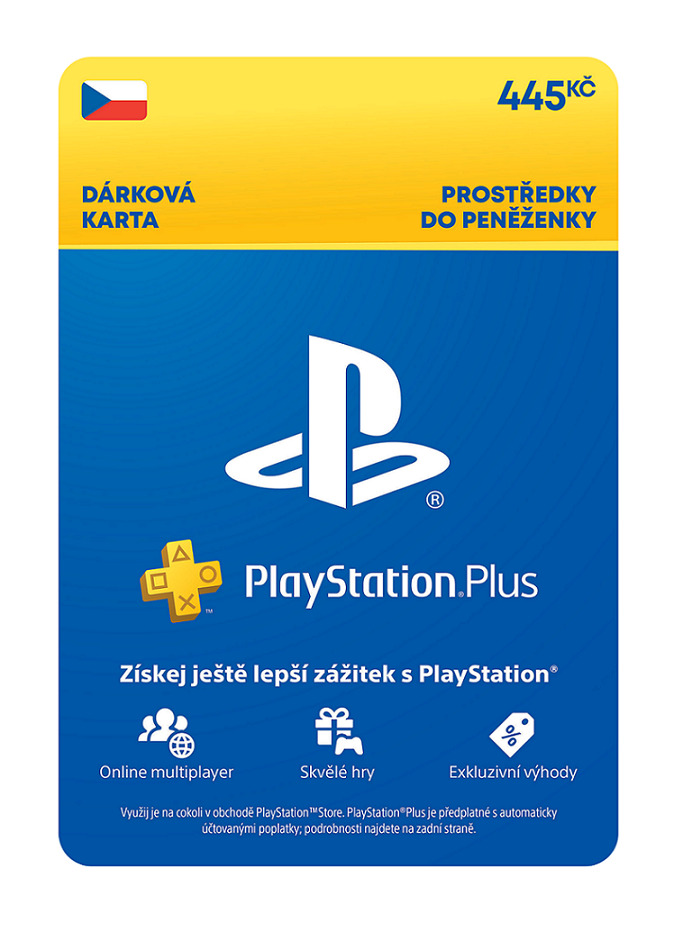 ESD CZ PlayStation Store el. peněženka - 445 Kč SCEE-CZ-00044500