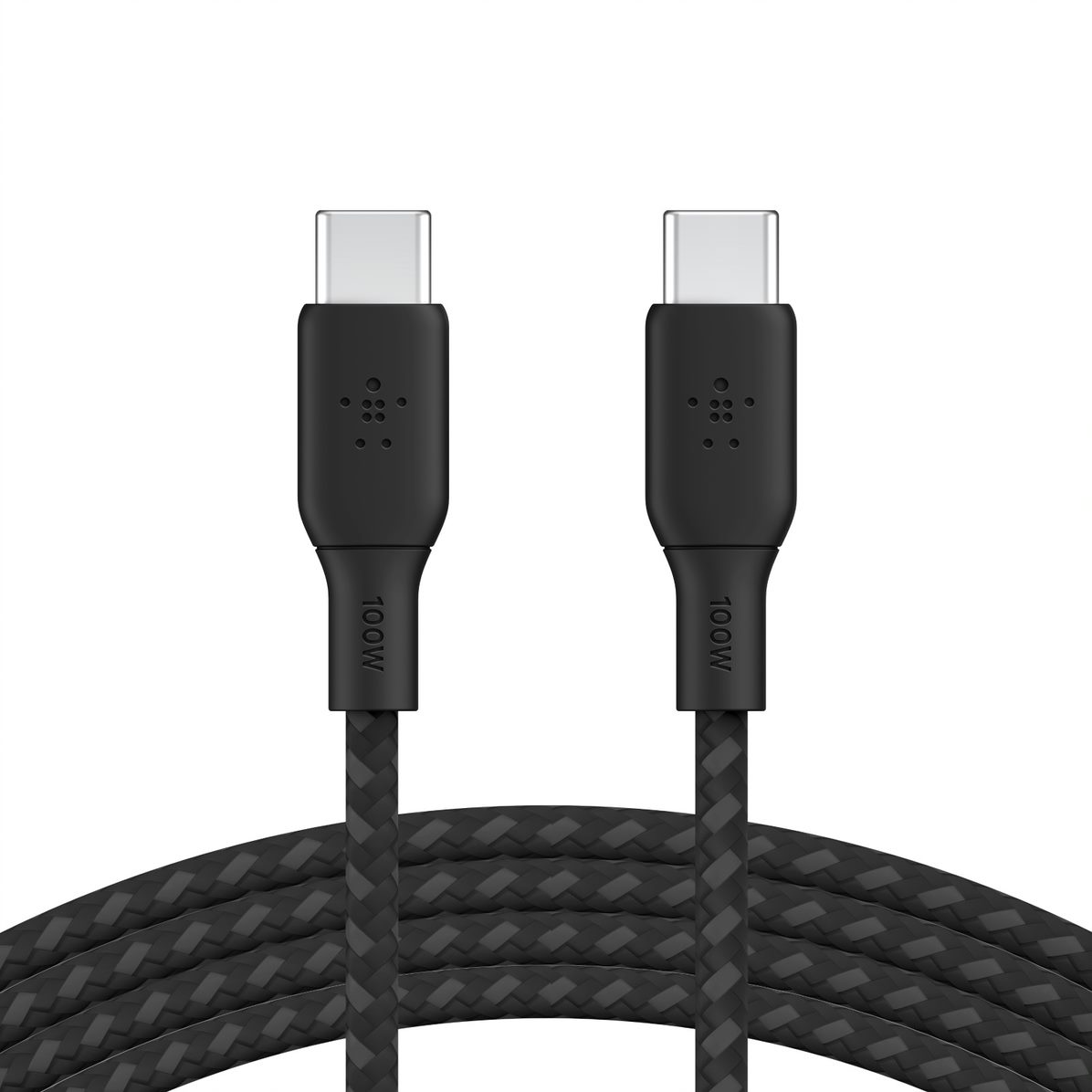 Belkin USB-C na USB-C kabel 100W, 2m, černý - odolný CAB014BT2MBK