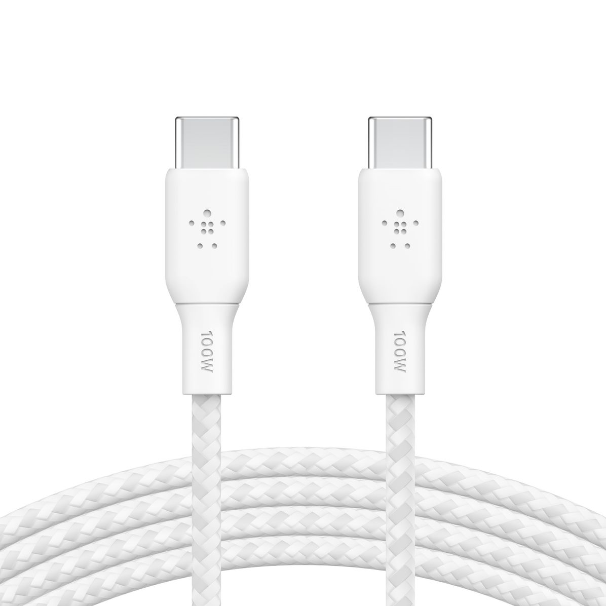 Belkin USB-C na USB-C kabel 100W, 3m, bílý - odolný CAB014BT3MWH