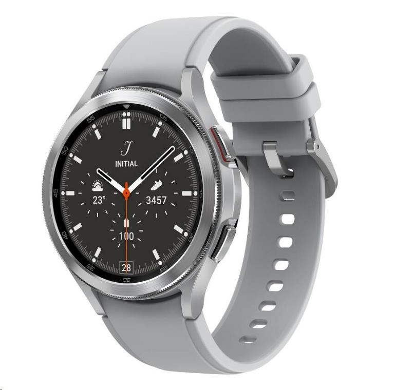 Samsung Galaxy Watch 4 Classic (46 mm), LTE, EU, stříbrná SM-R895FZSAEUE