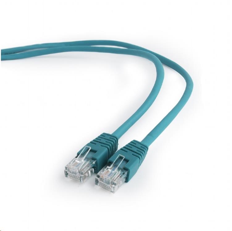 Gembird patch kabel CAT5e, UTP, 1 m, zelený PP12-1M/G