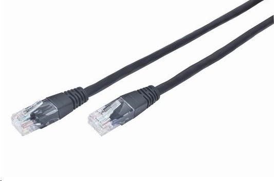 Gembird patch kabel CAT5e, UTP, 1 m, černý PP12-1M/BK