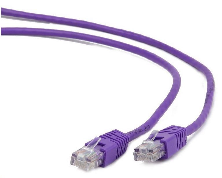 Gembird patch kabel CAT5e, UTP, 2 m, fialový PP12-2M/V