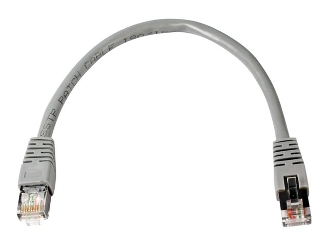 Gembird patch kabel S/FTP Cat. 6A LSZH, 0.25 m, šedý PP6A-LSZHCU-0.25M