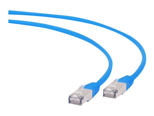 Gembird patch kabel S/FTP Cat. 6A LSZH, 0.25 m, modrý PP6A-LSZHCU-B-0.25M
