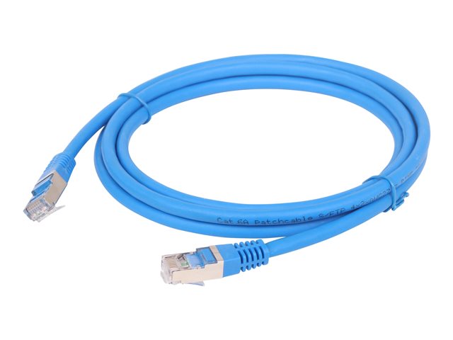 Gembird patch kabel S/FTP Cat. 6A LSZH, 0.5 m, modrý PP6A-LSZHCU-B-0.5M