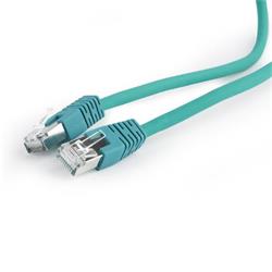 Gembird patch kabel S/FTP Cat. 6A LSZH, 1 m, zelený PP6A-LSZHCU-G-1M