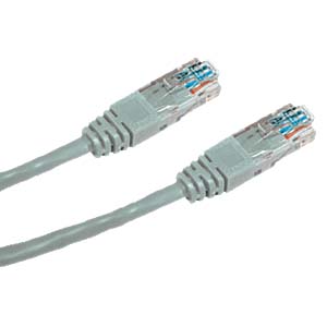 Datacom Křížený UTP patch kabel 0,5m Cat5e šedý 1509