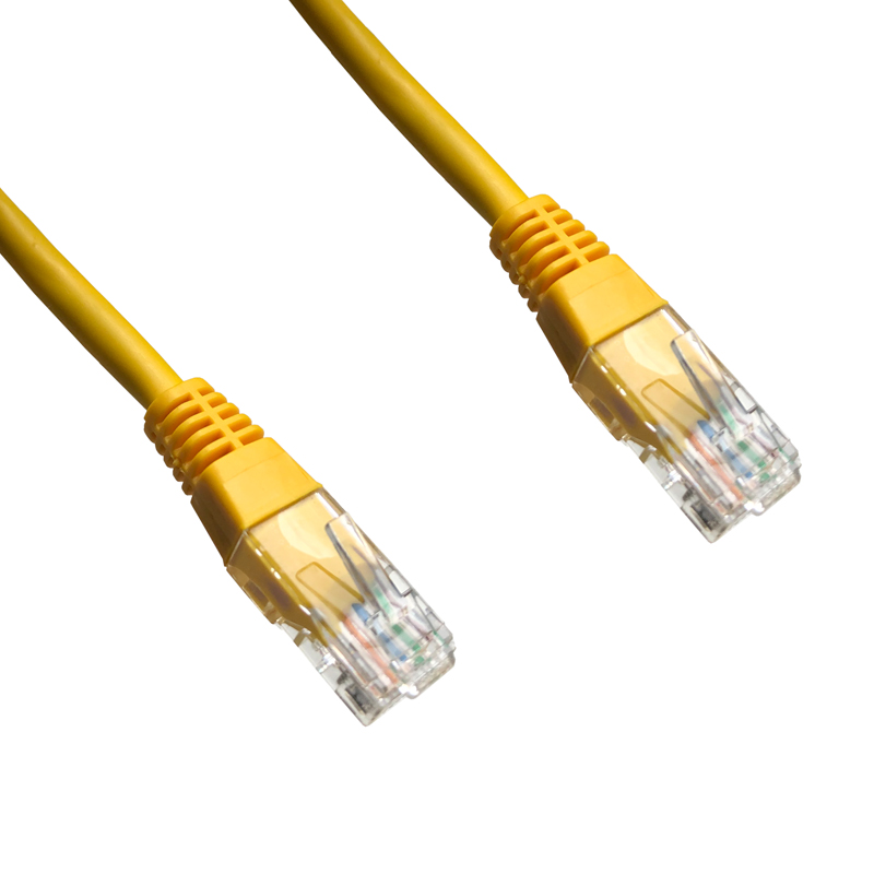 Datacom patch cord UTP cat5e 0,5M žlutý 1505