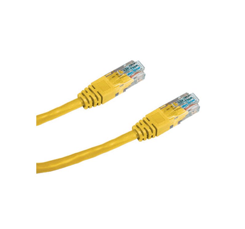 Datacom patch cord UTP cat5e 5M žlutý 1545