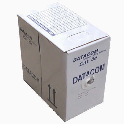 Datacom UTP Cat5e PVC kabel 305m (drát), šedý 1100